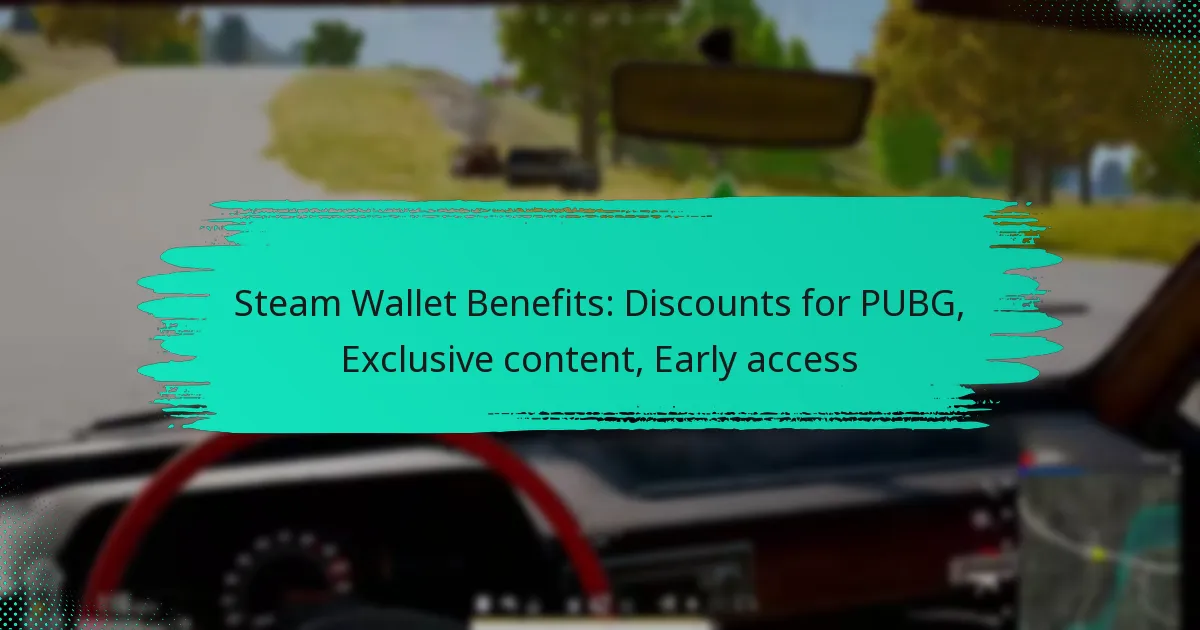 Steam Wallet Benefits: Discounts for PUBG, Exclusive content, Early access