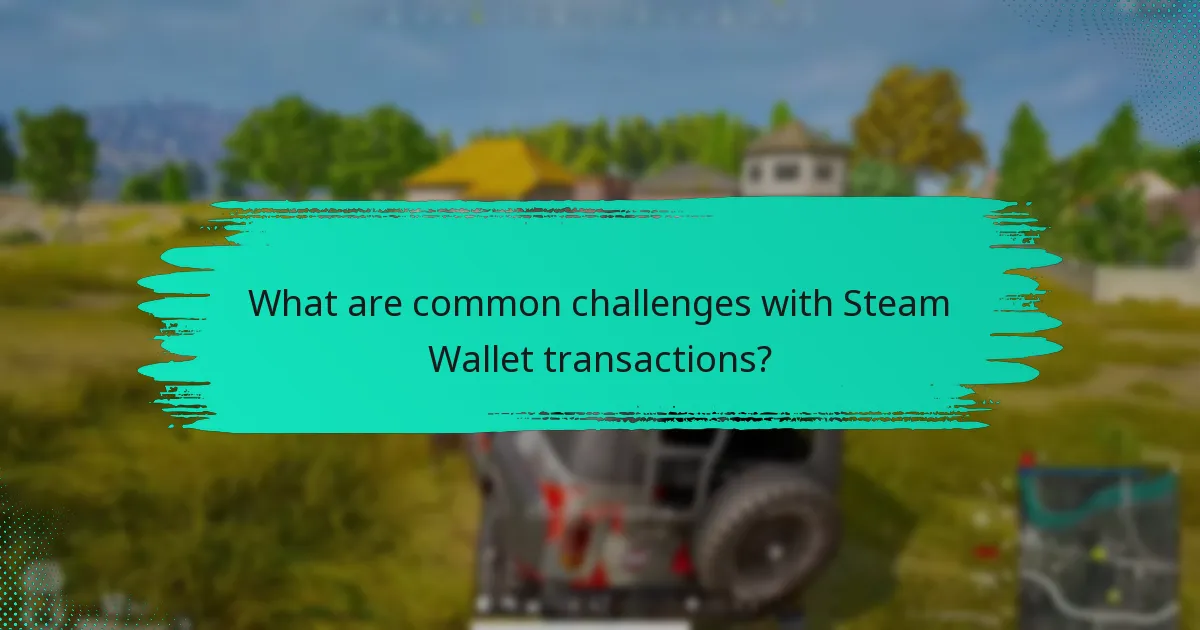 What are common challenges with Steam Wallet transactions?